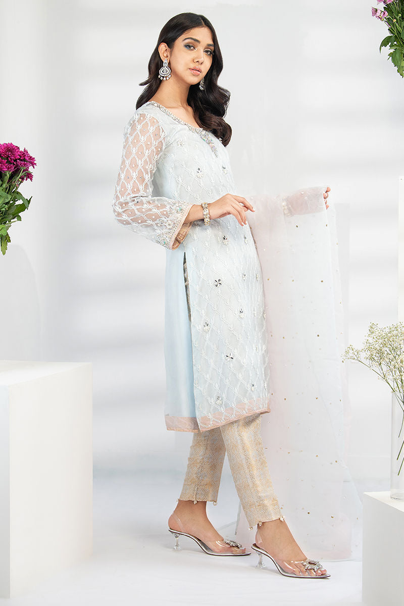 Fatima Khan | Luxury Pret 24 | PERIWINKLE BLUE