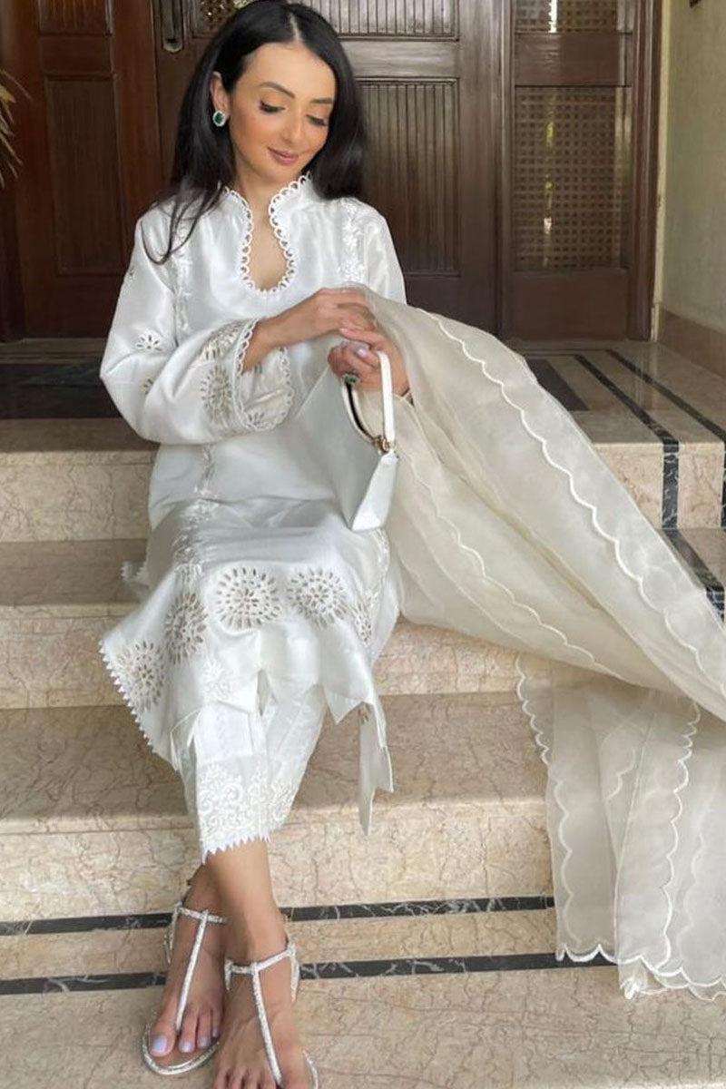 Ansab Jahangir | Luxury Silk Pret | WHITE DESIRES