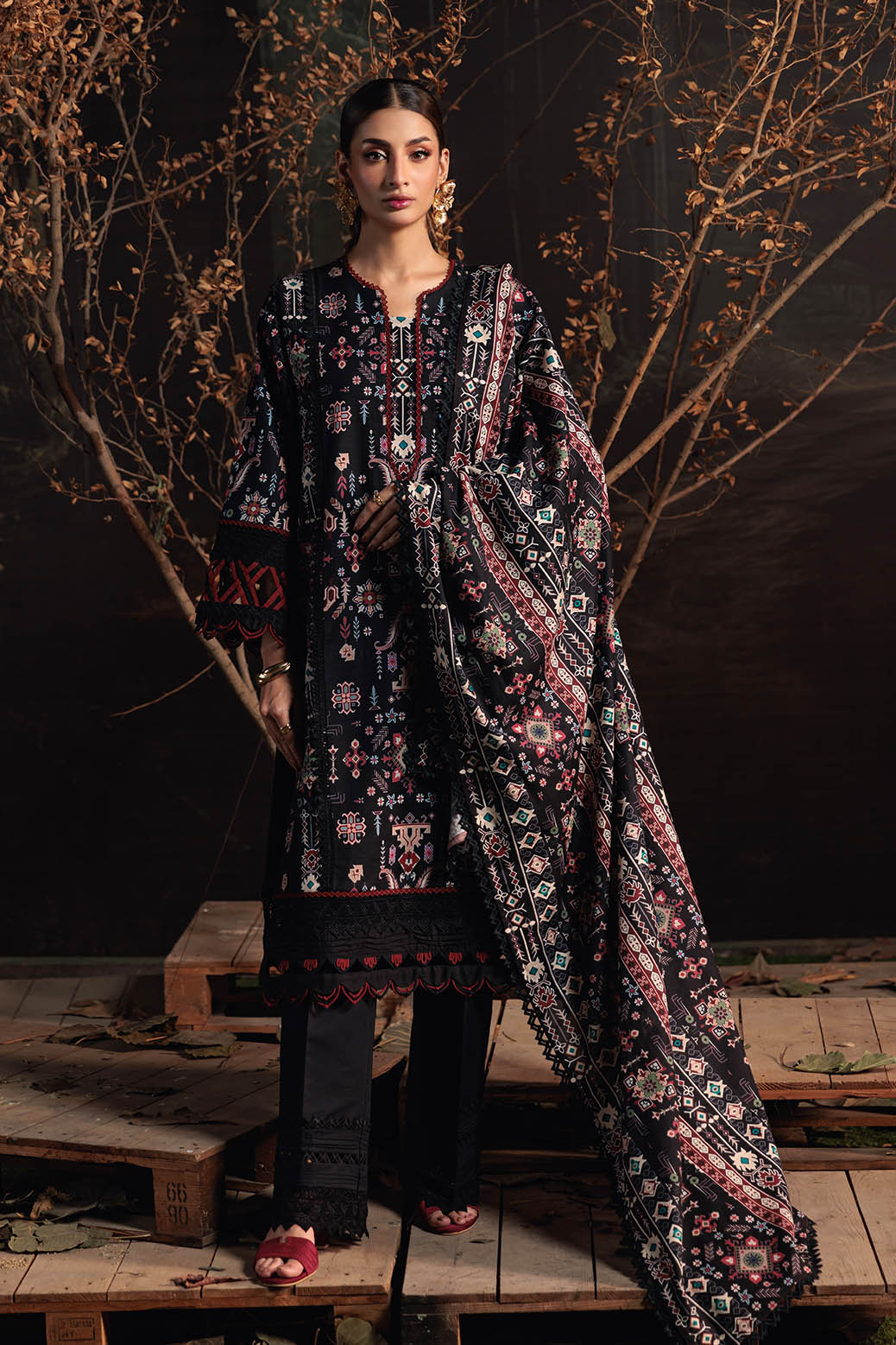 Bonanza Satrangi | Khaddar and Viscose | FALL STONE