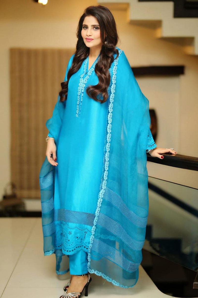 Ansab Jahangir | Luxury Silk Pret | TURQUOISE GLAZE