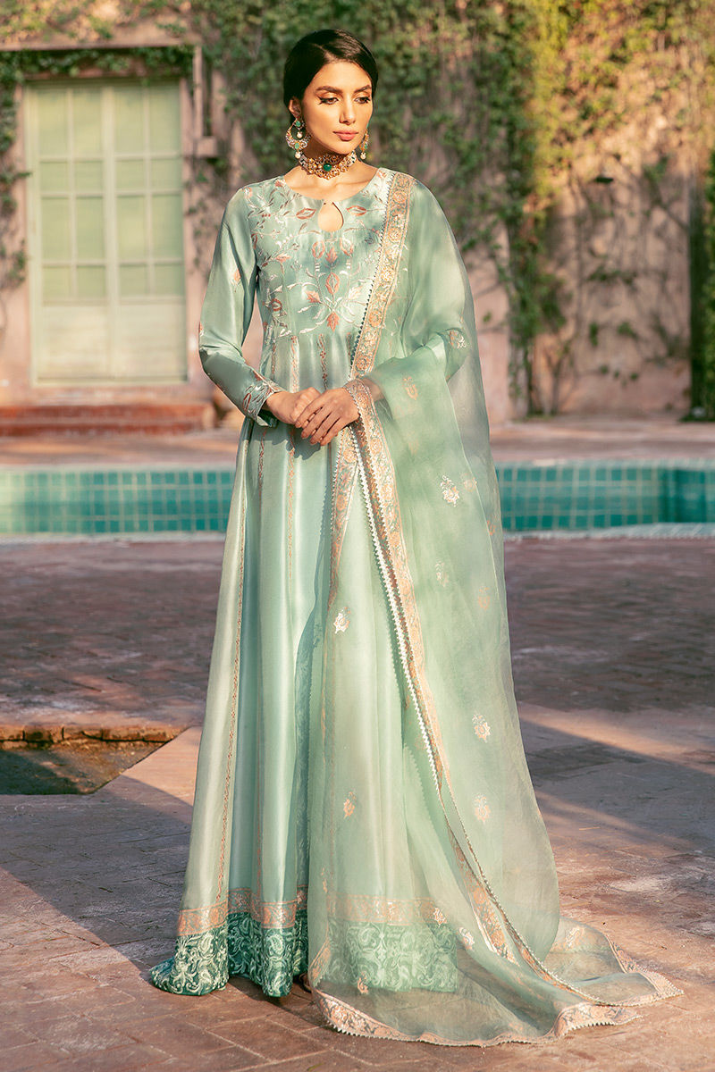 Ansab Jahangir | Luxury Silk Pret | SEAFOAM