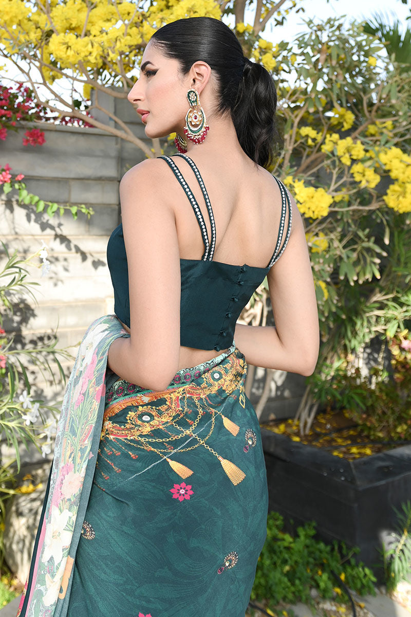 Ansab Jahangir | Luxury Silk Pret | DEEP TEAL