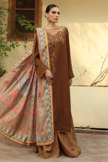 Aisha Imran | Printed Panache Velvet Shawls 25 | Myra Shirt and Pants