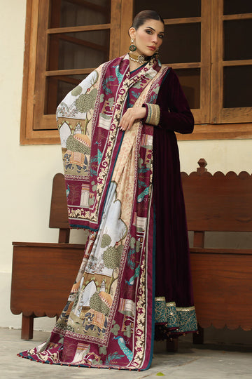 Aisha Imran | Printed Panache Velvet Shawls 25 | Safa Velvet Shawl