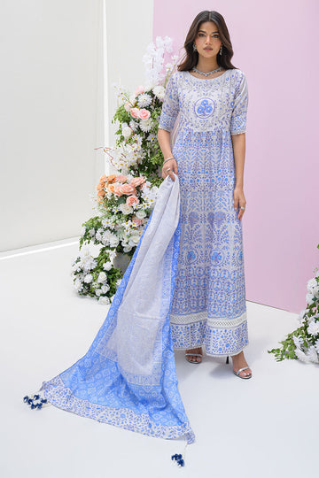 Fatima Khan | Prints and Petals | Azure Blue