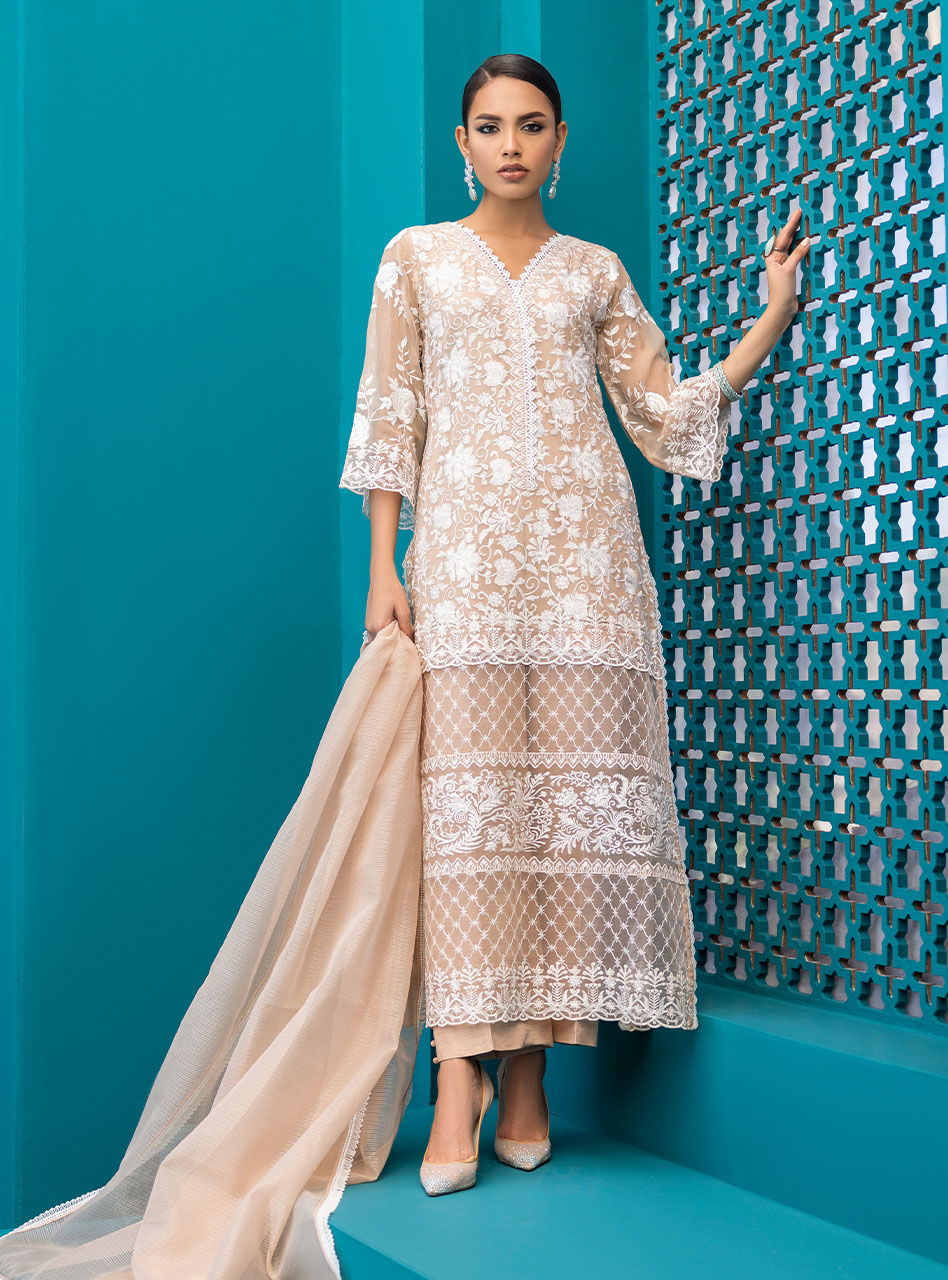 Zainab Chottani | Luxury Pret | BEIGE SHELL