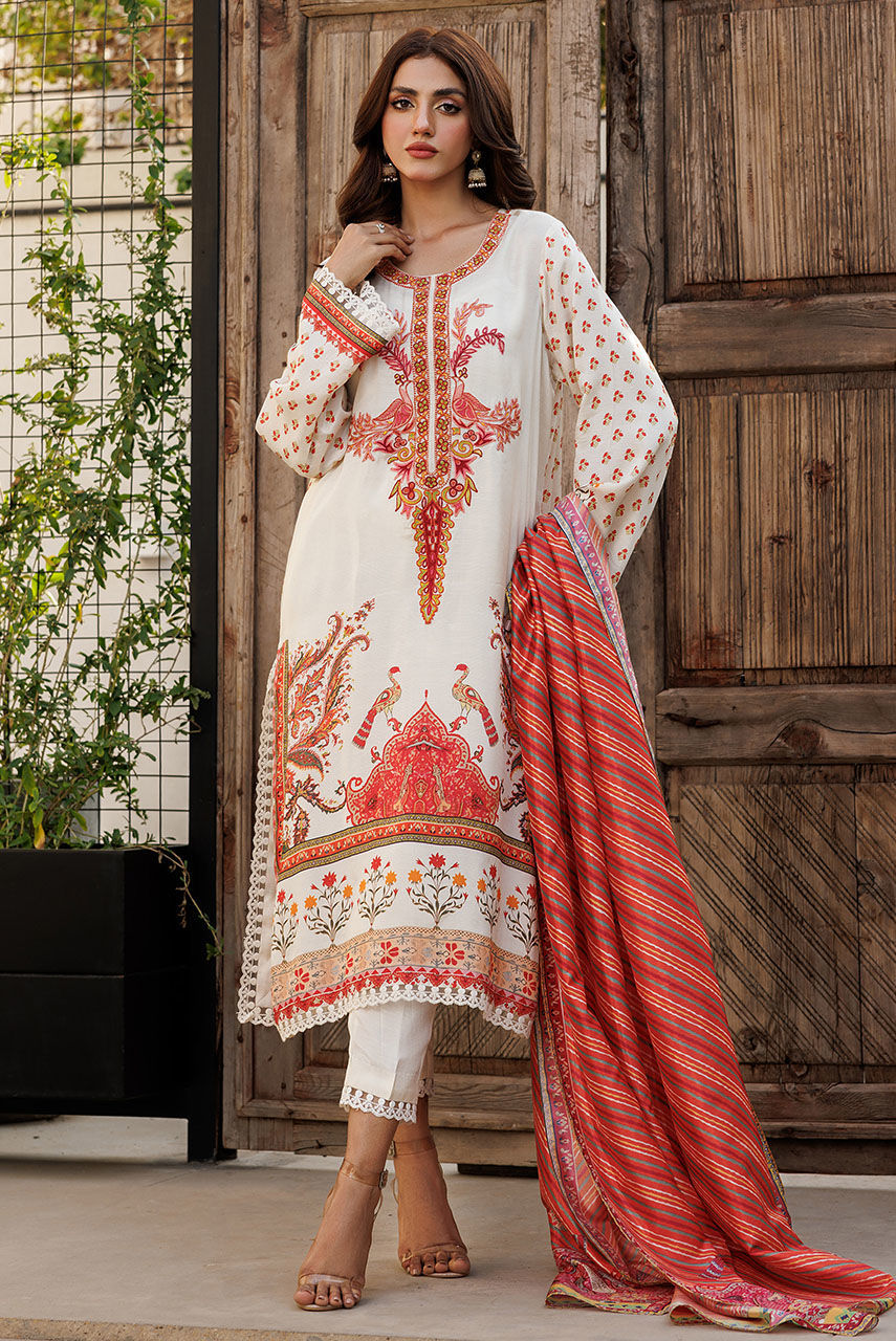 Deepak Perwani | Festive Lawn 24 | KTD4073 - Khanumjan  Pakistani Clothes and Designer Dresses in UK, USA 