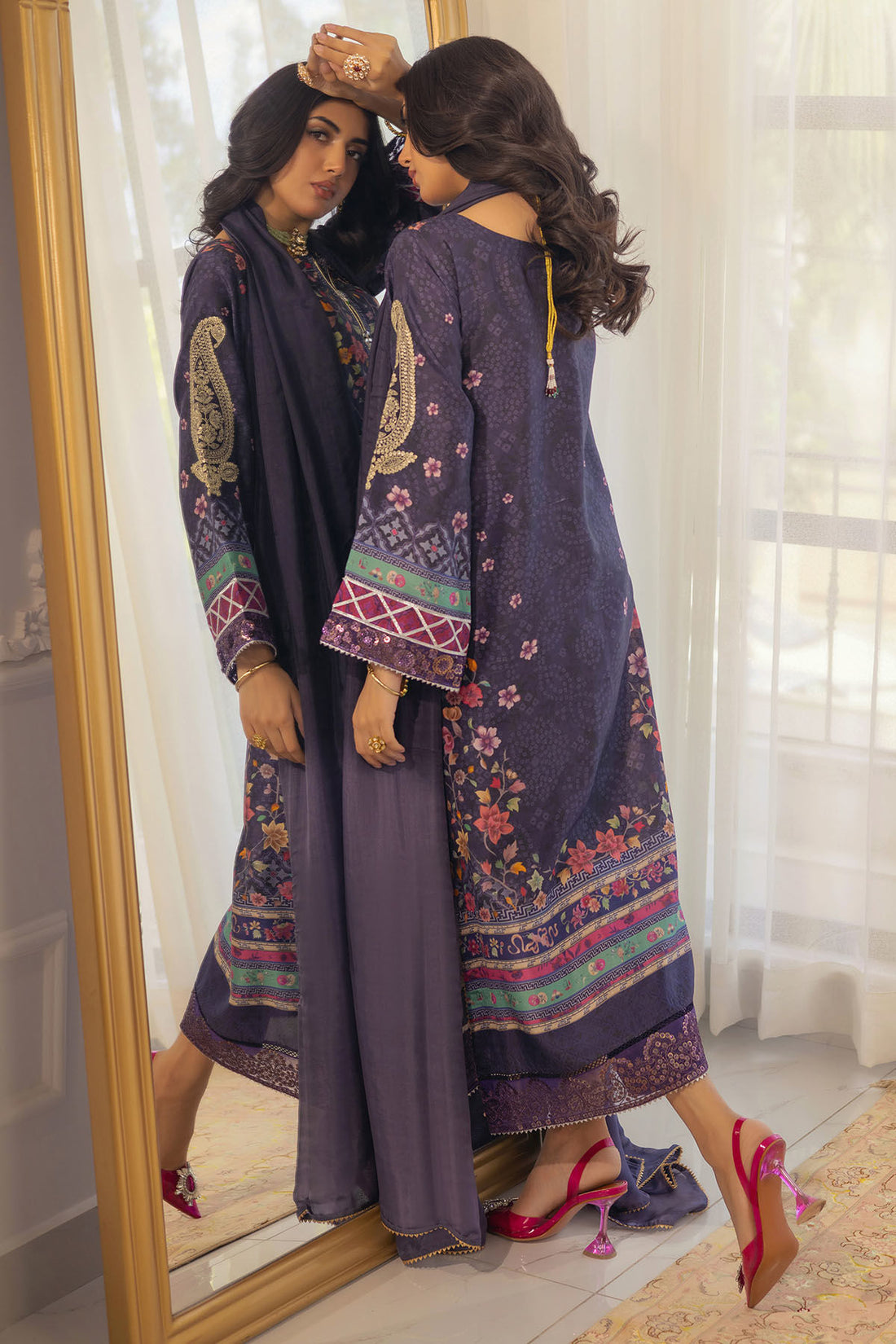 Annus Abrar | Luxe Silk Pret | ZELYA-SHIRT AND DUPATTA