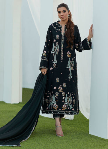 Farah Talib Aziz | Designer Picks 24 | PETRA BLACK EMBROIDERED SHIRT AND DUPATTA