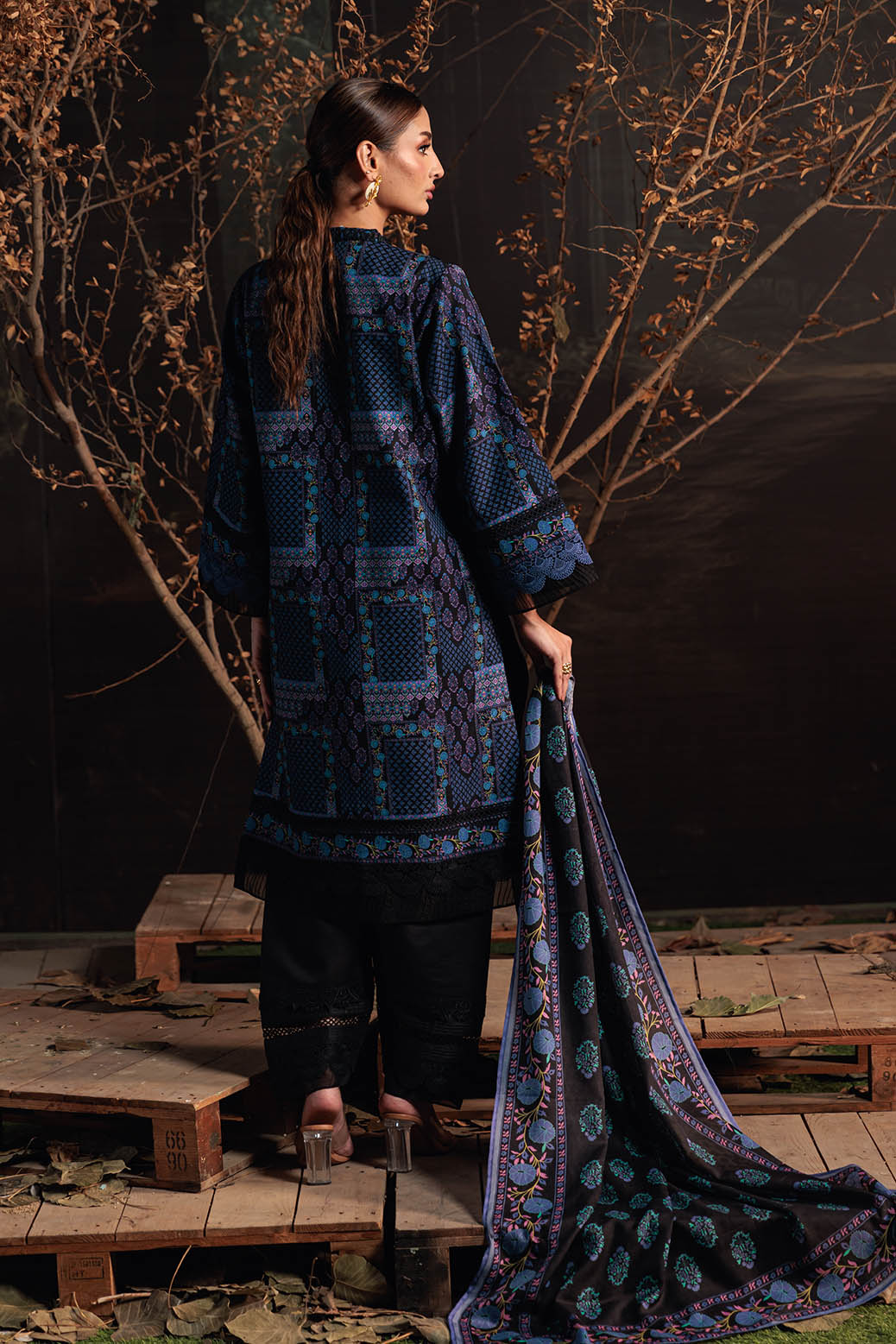 Bonanza Satrangi | Khaddar and Viscose | MIDNIGHT SAIL