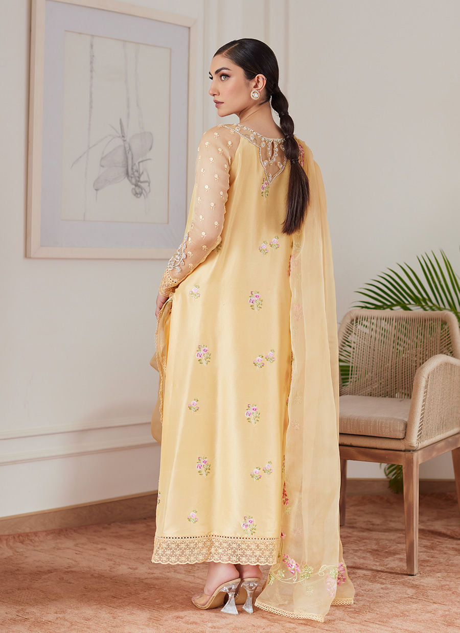 Farah Talib Aziz | Luna Eid Collection 24 | CYRILLA PALE YELLOW - Khanumjan  Pakistani Clothes and Designer Dresses in UK, USA 