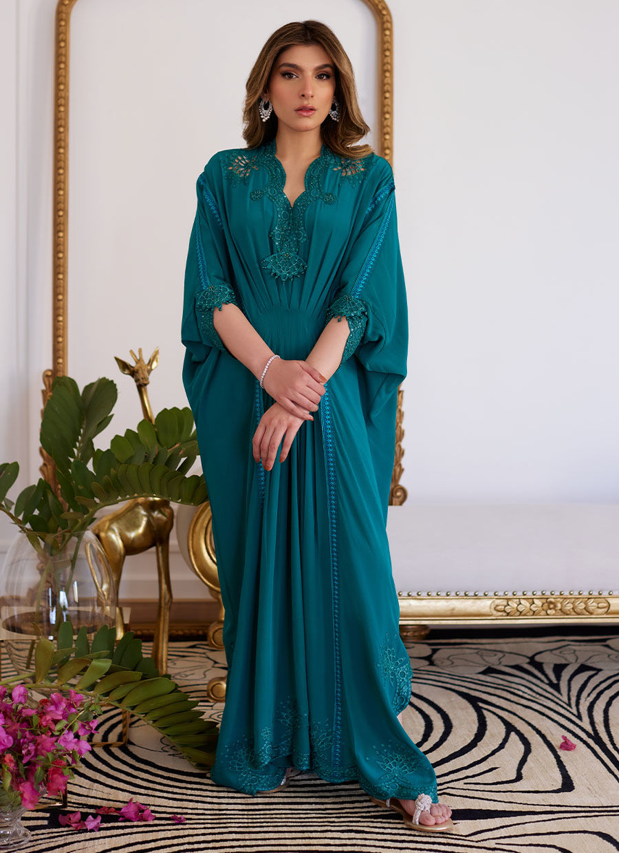 Farah Talib Aziz | Luna Eid Collection 24 | EMMELINE EMERALD CREPE - Khanumjan  Pakistani Clothes and Designer Dresses in UK, USA 