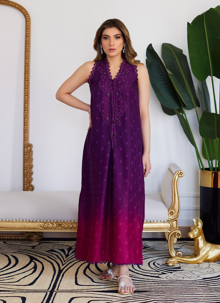 Farah Talib Aziz | Luna Eid Collection 24 | VIOLETTE WILD BERRY OMBRE - Khanumjan  Pakistani Clothes and Designer Dresses in UK, USA 