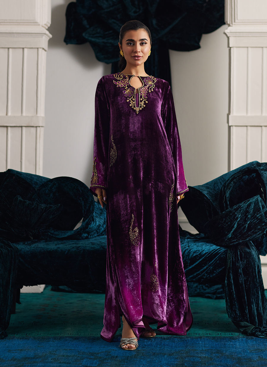 Farah Talib Aziz | Velvets The After Party | NIA OMBRE VELVET KAFTAN