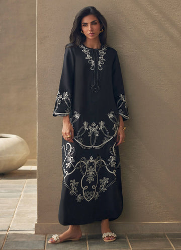 Farah Talib Aziz | Laani The Kaftan Edit | Serai Black Silk
