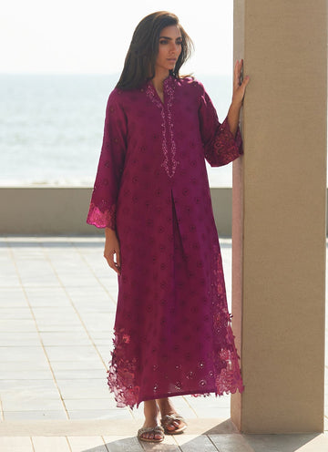 Farah Talib Aziz | Laani The Kaftan Edit | Marbella Magenta Silk