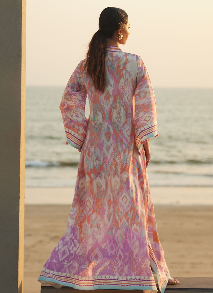 Farah Talib Aziz | Laani The Kaftan Edit | Solana Sunset Crepe
