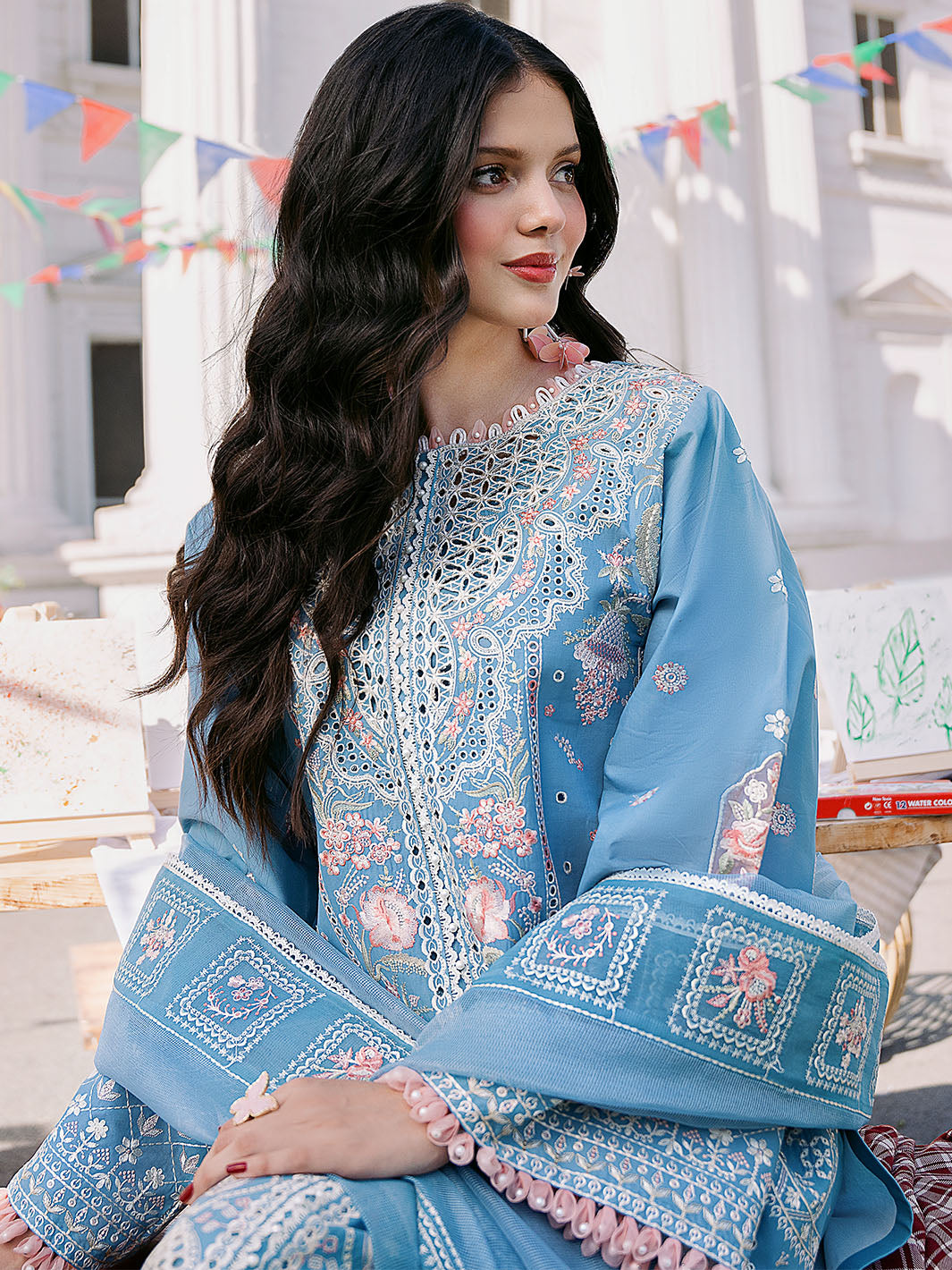 Bin Ilyas | Clara Embroidered Lawn 24 | 212 - A - Khanumjan  Pakistani Clothes and Designer Dresses in UK, USA 