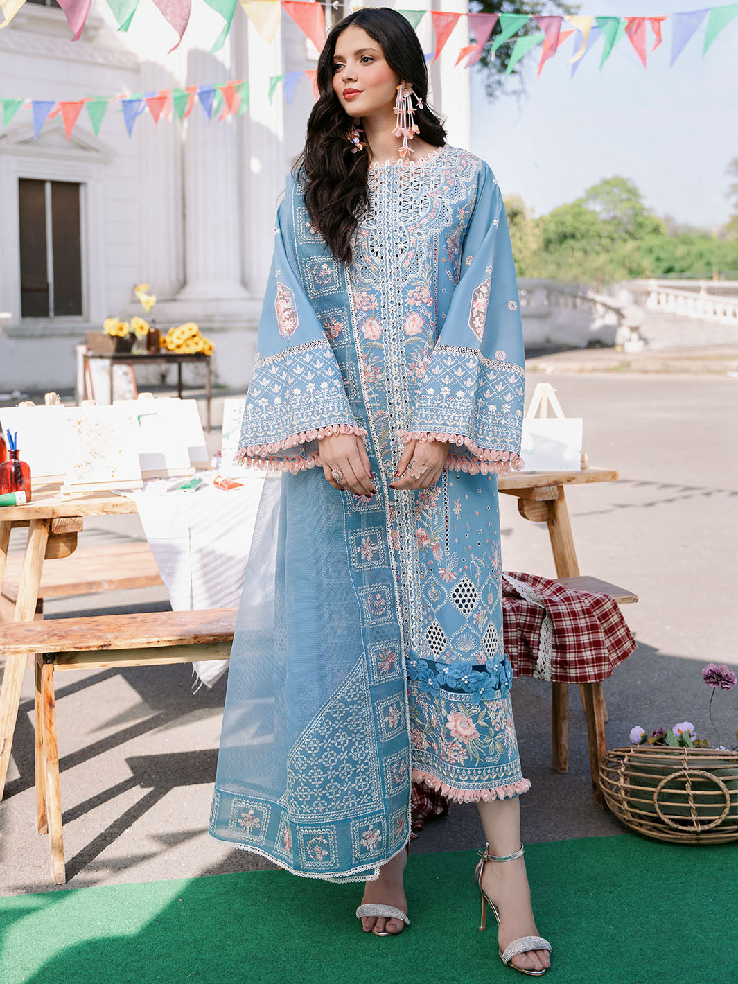 Bin Ilyas | Clara Embroidered Lawn 24 | 212 - A - Khanumjan  Pakistani Clothes and Designer Dresses in UK, USA 