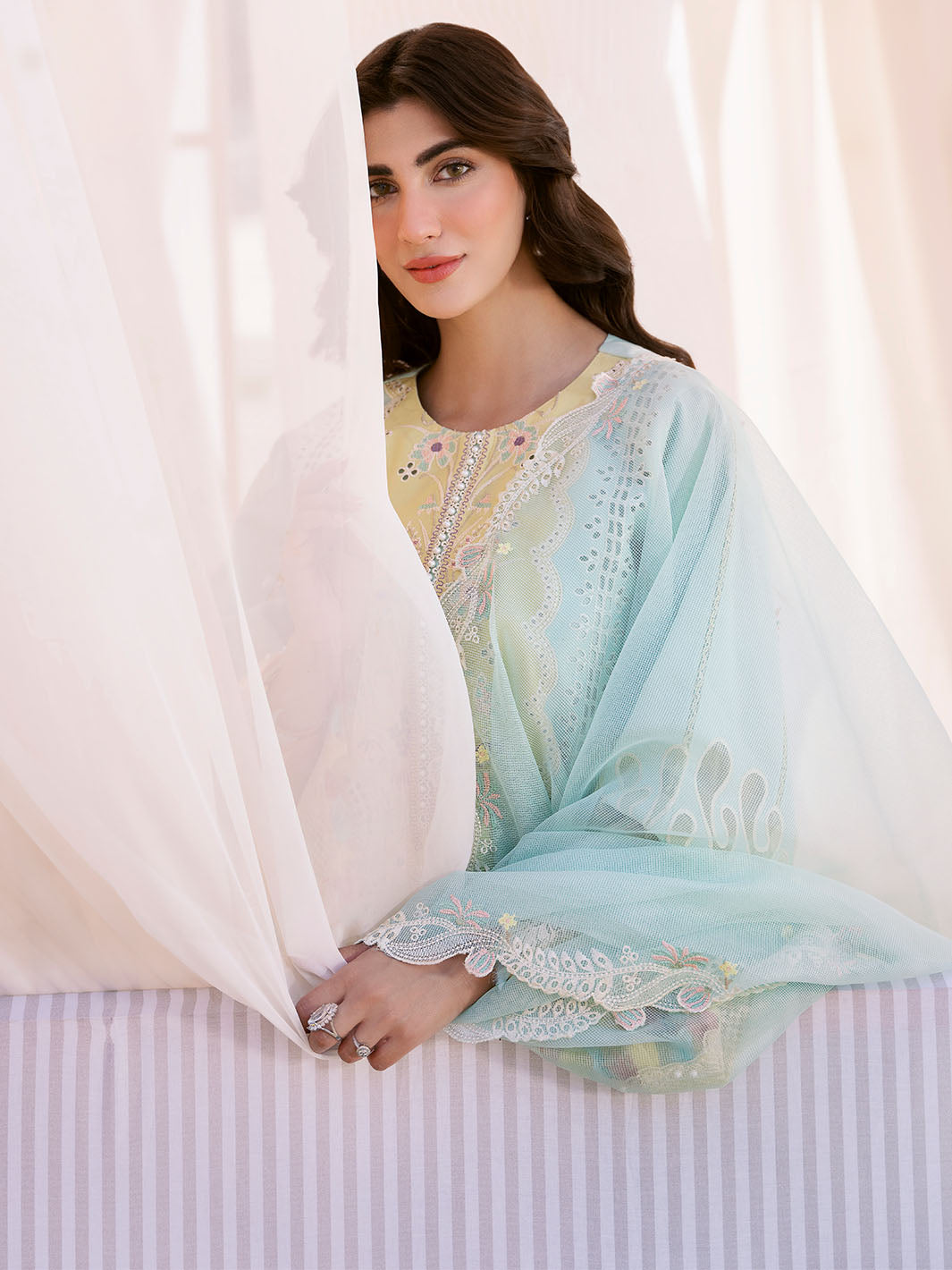 Bin Ilyas | Clara Embroidered Lawn 24 | 216 - B - Khanumjan  Pakistani Clothes and Designer Dresses in UK, USA 