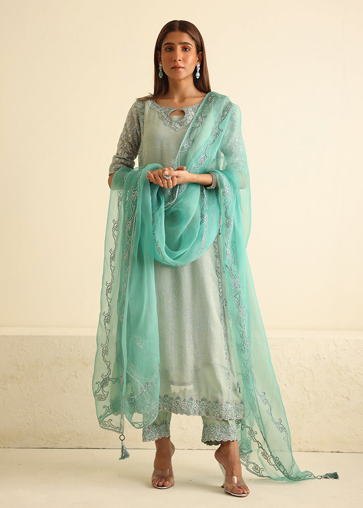 Umsha | Luxury Pret | MISTY SKY BLUE - Khanumjan  Pakistani Clothes and Designer Dresses in UK, USA 