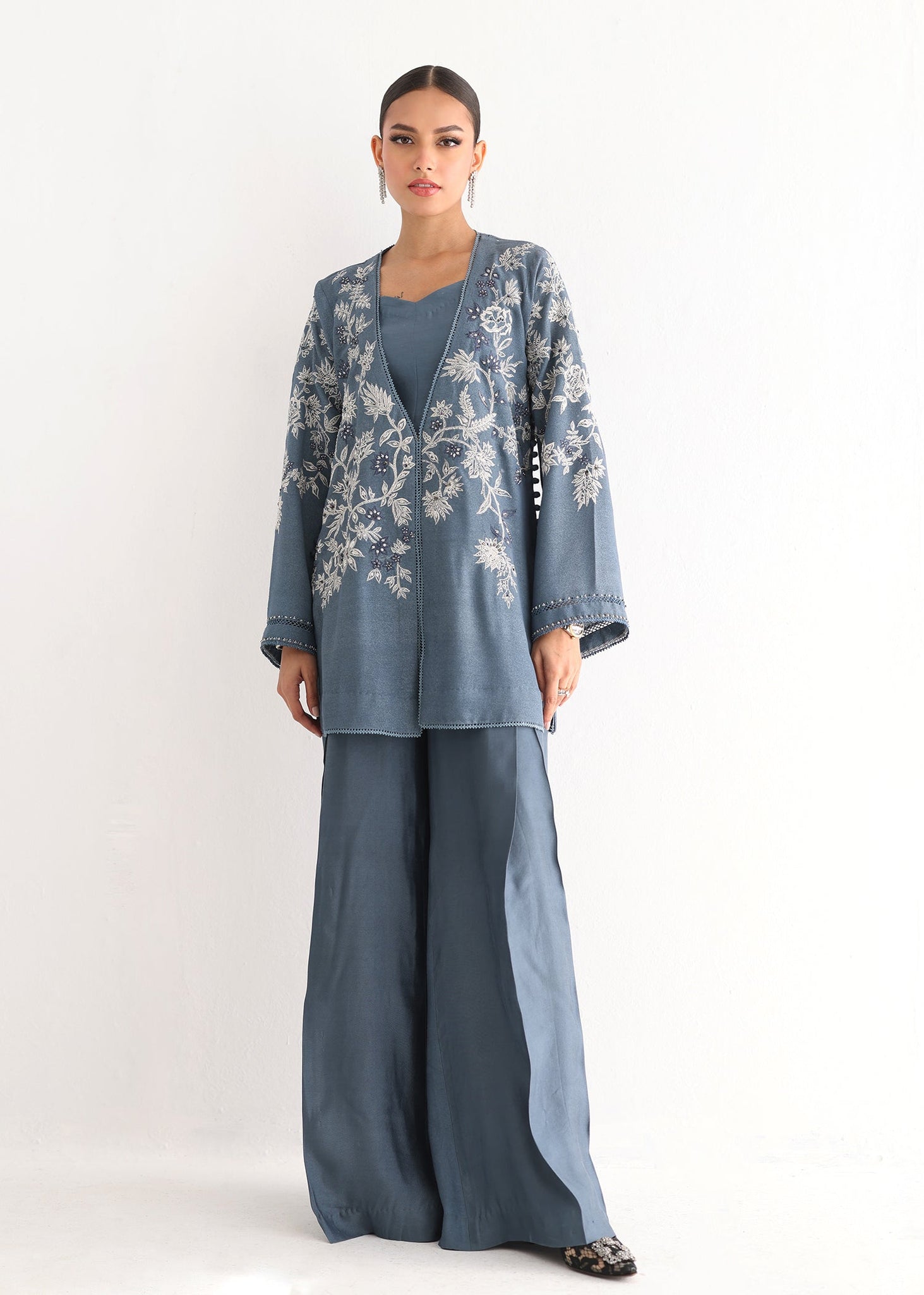 Umsha | Luxury Pret | BLUE STONE GLOSS - Khanumjan  Pakistani Clothes and Designer Dresses in UK, USA 