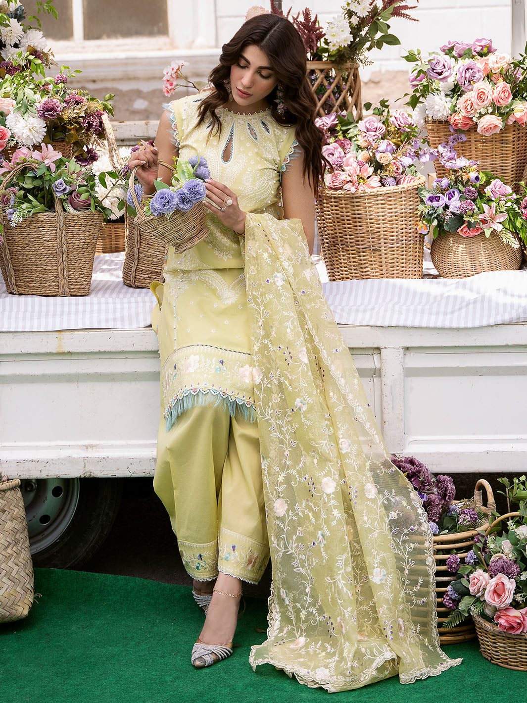 Bin Ilyas | Clara Embroidered Lawn 24 | 214 - B - Khanumjan  Pakistani Clothes and Designer Dresses in UK, USA 