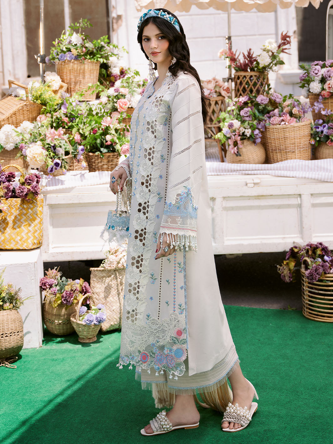 Bin Ilyas | Clara Embroidered Lawn 24 | 213 - B - Khanumjan  Pakistani Clothes and Designer Dresses in UK, USA 