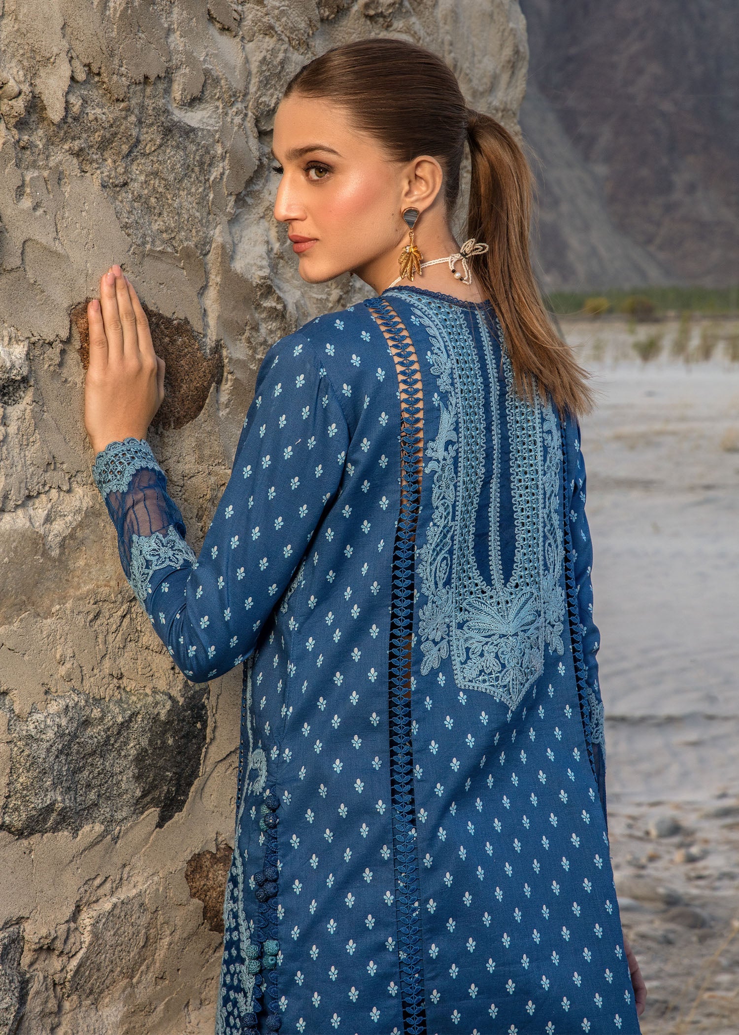 Crimson | Lawn 2024 | Dancing Paisleys - Cobalt - Khanumjan  Pakistani Clothes and Designer Dresses in UK, USA 