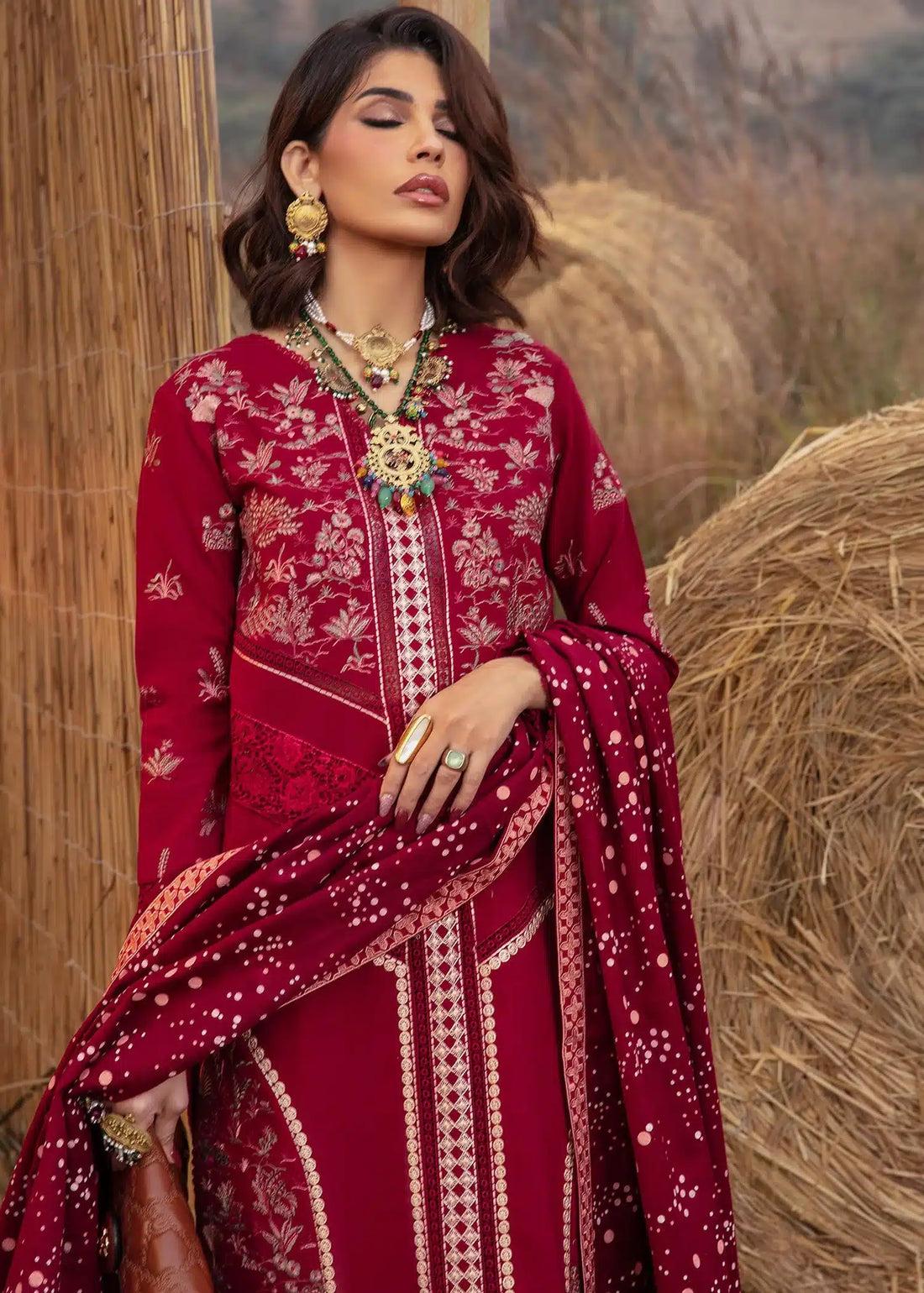 Saira Shakira | Raya Winter Stitched 23 | Ruby - Khanumjan  Pakistani Clothes and Designer Dresses in UK, USA 