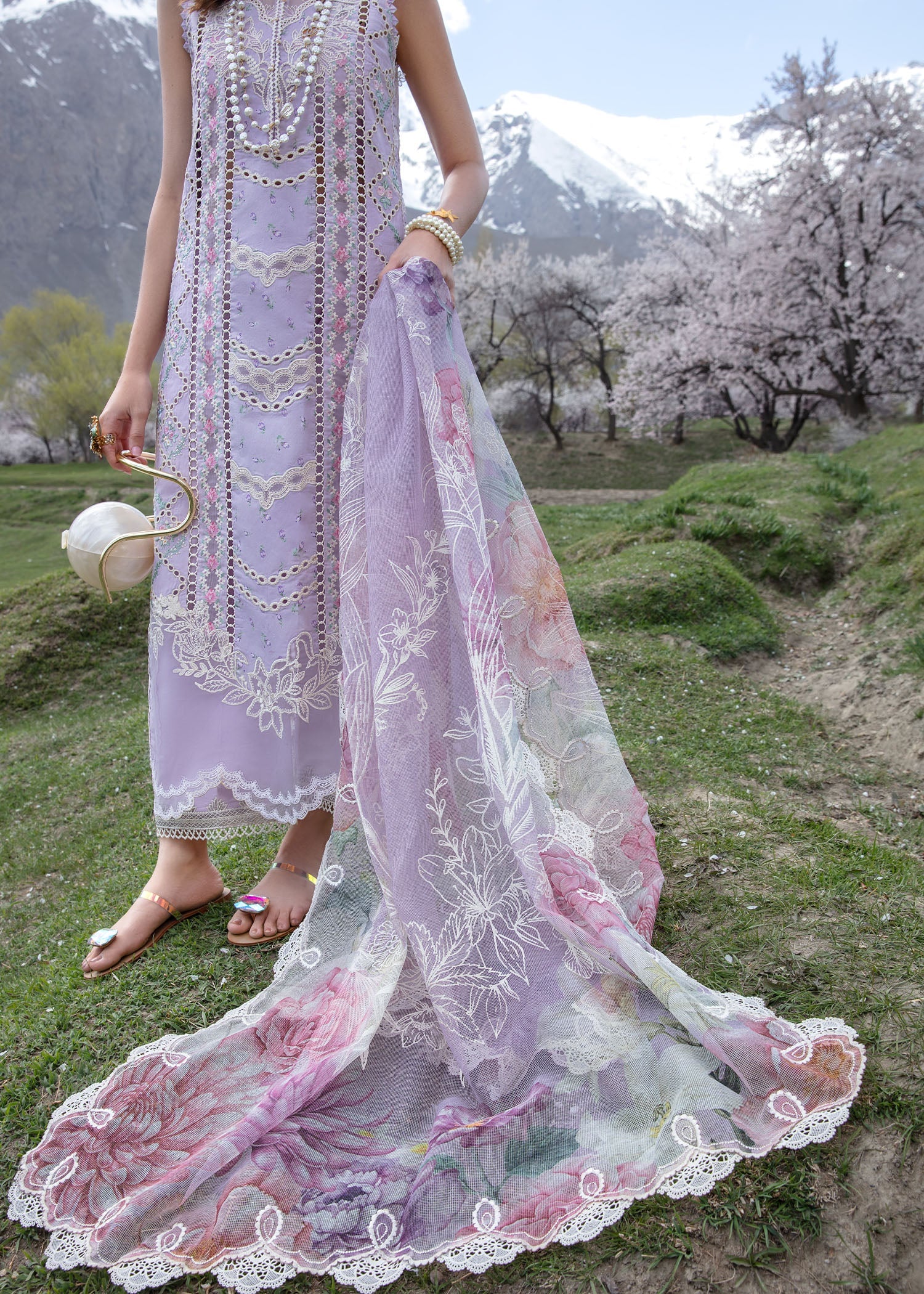 Crimson | Lawn 2024 | A Floral Mesh - Lavender - Khanumjan  Pakistani Clothes and Designer Dresses in UK, USA 