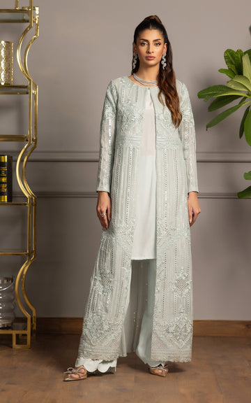 Threads and Motifs | Formal Dresses 25 | Organza Embroidered Jacket With Inner