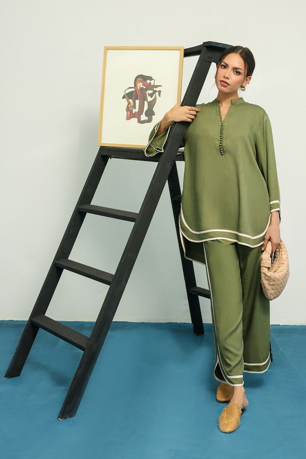 Sahar | Pret Essentials Winter 25 | Olive Luxe