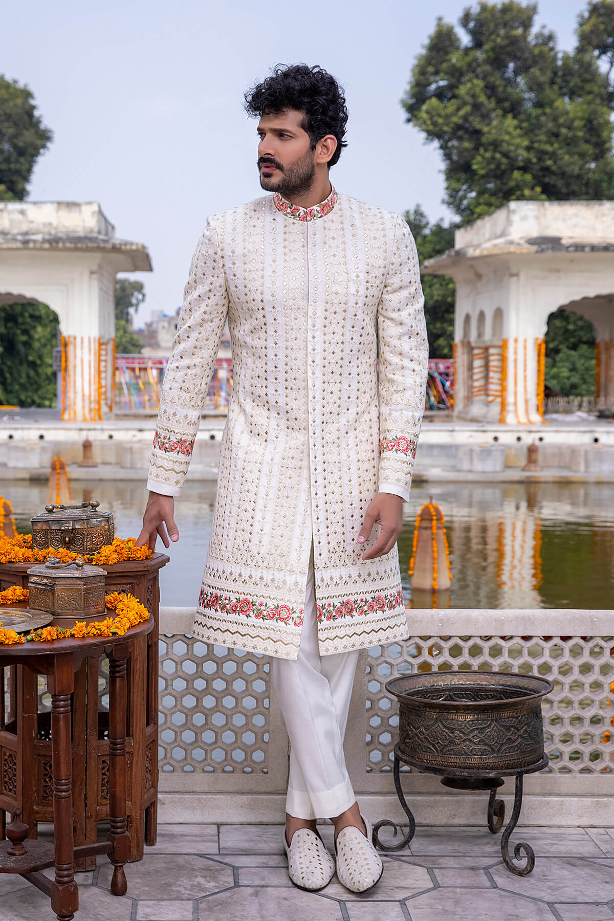 Pakistani Menswear | Mina Kashif | Sherwani D-16-B