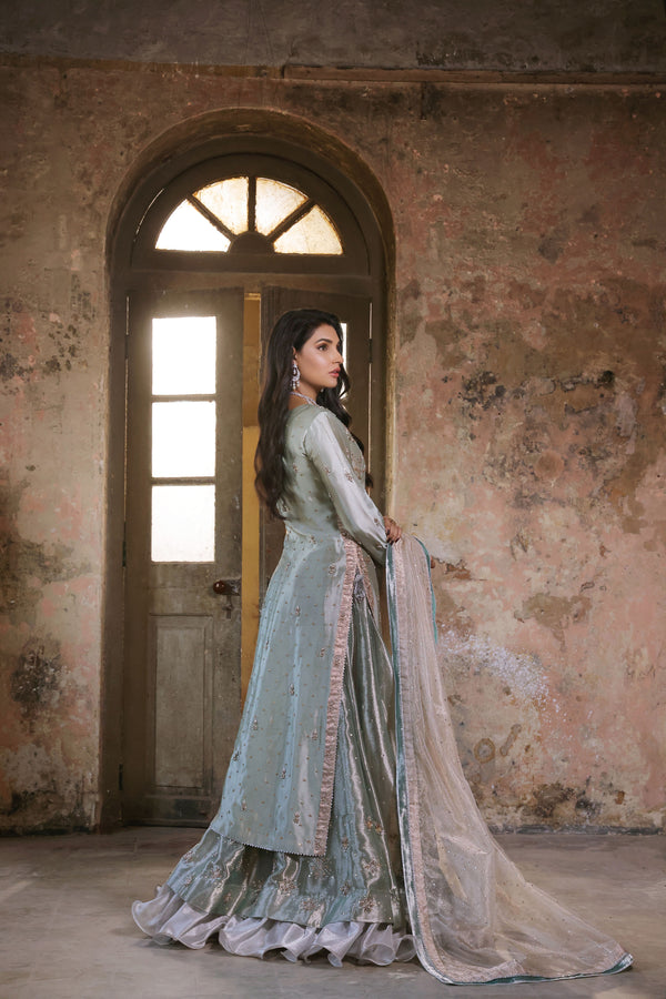 Wahaj M Khan | Banno Wedding Formals | Iceblue Lama Bano outfit