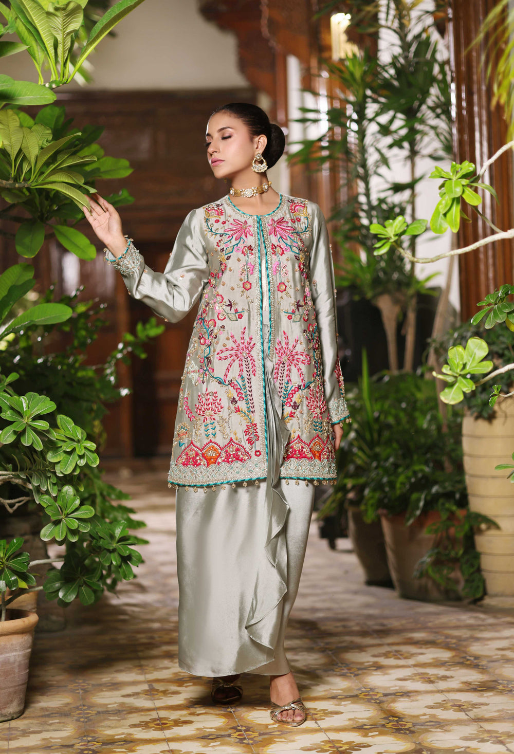 Wahaj M Khan | Nur Festive | Mint Jacket Nur Set