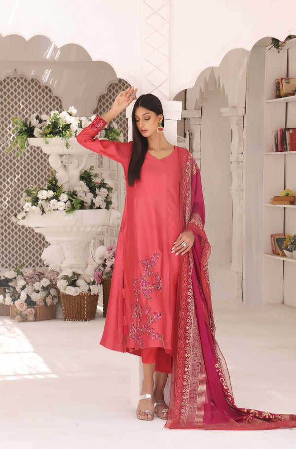 Wahajmkhan | Sitara Formals | CARROT PINK AND MAGENTA OUTFIT - Khanumjan  Pakistani Clothes and Designer Dresses in UK, USA 