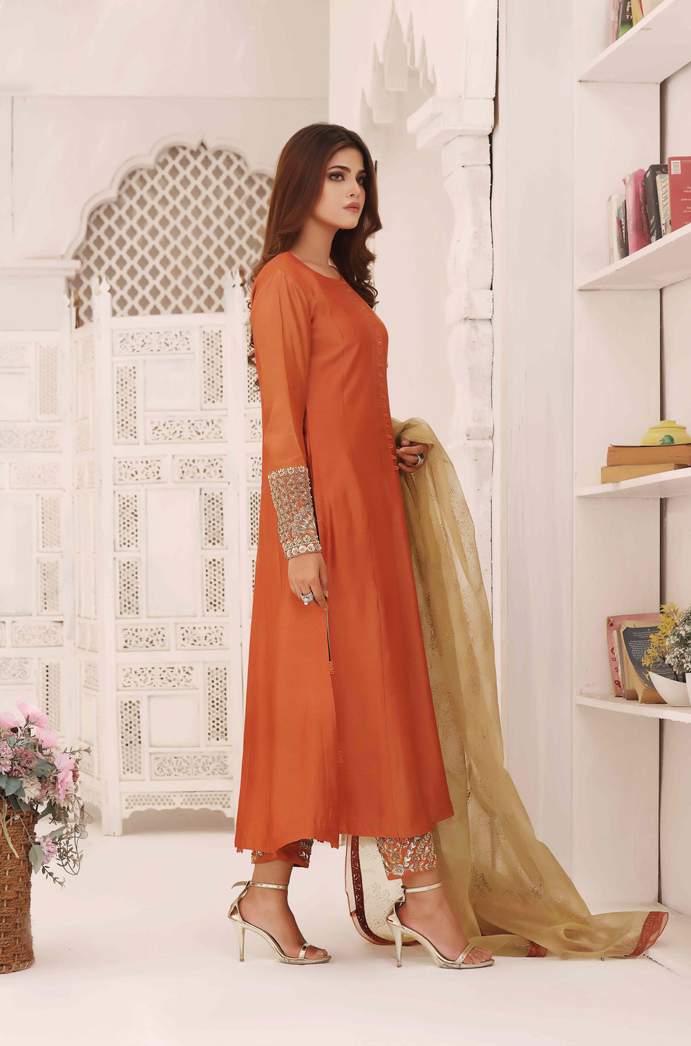 Wahajmkhan | Sitara Formals | RUST & DHANI OUTFIT - Khanumjan  Pakistani Clothes and Designer Dresses in UK, USA 