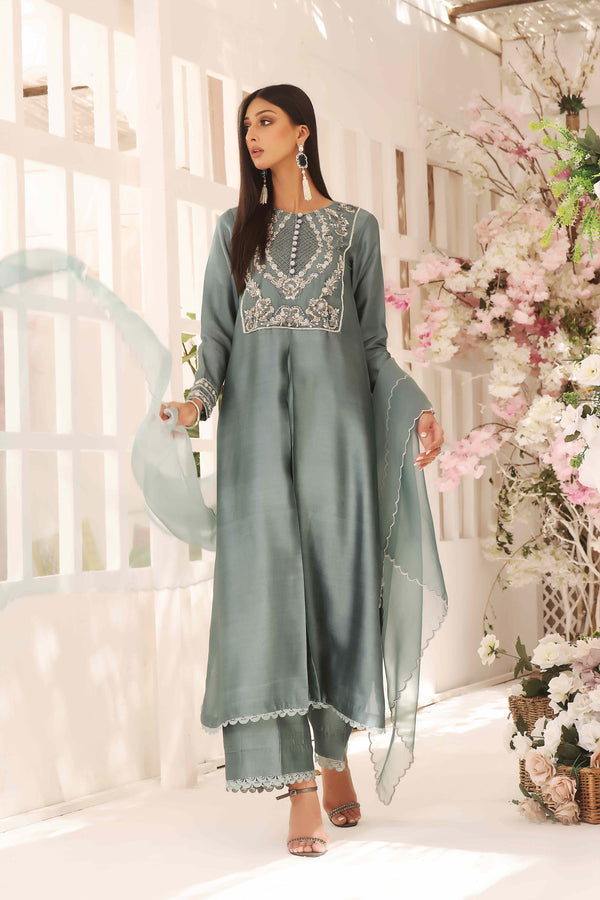 Wahajmkhan | Sitara Formals | SCHOOL GREY KAFTAN OUTFIT - Khanumjan  Pakistani Clothes and Designer Dresses in UK, USA 