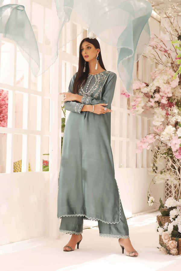 Wahajmkhan | Sitara Formals | SCHOOL GREY KAFTAN OUTFIT - Khanumjan  Pakistani Clothes and Designer Dresses in UK, USA 