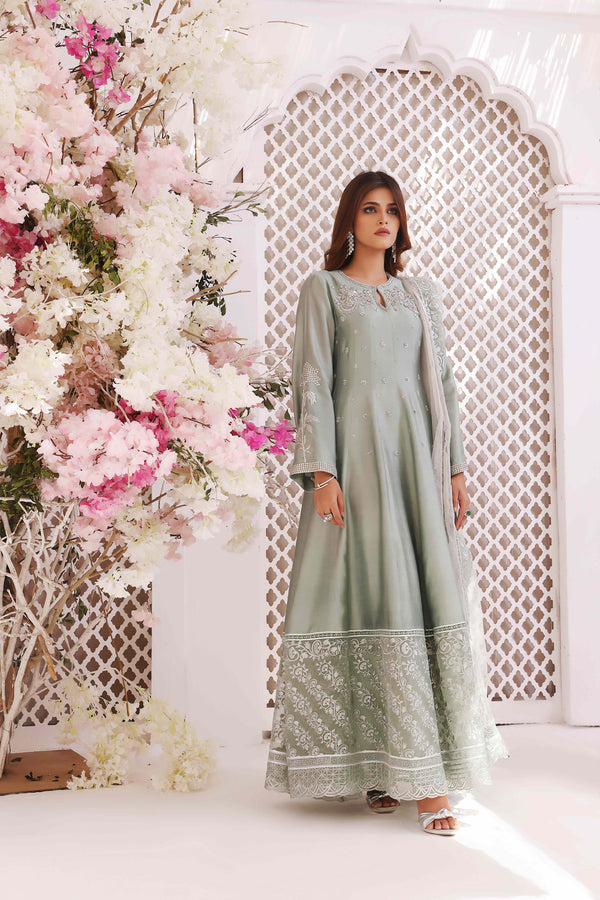 Wahajmkhan | Sitara Formals | MINT SILK ANARKALI OUTFIT - Khanumjan  Pakistani Clothes and Designer Dresses in UK, USA 