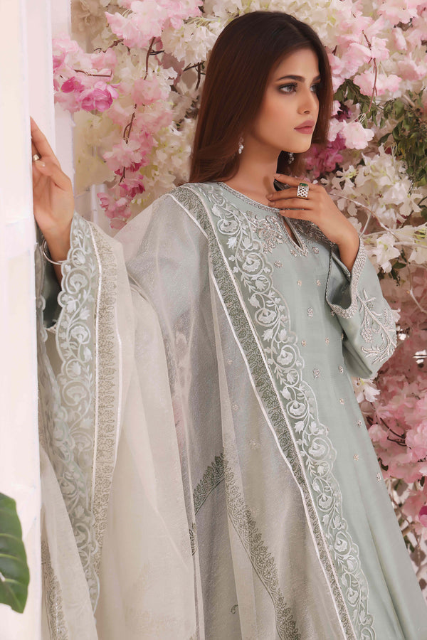 Wahajmkhan | Sitara Formals | MINT SILK ANARKALI OUTFIT - Khanumjan  Pakistani Clothes and Designer Dresses in UK, USA 