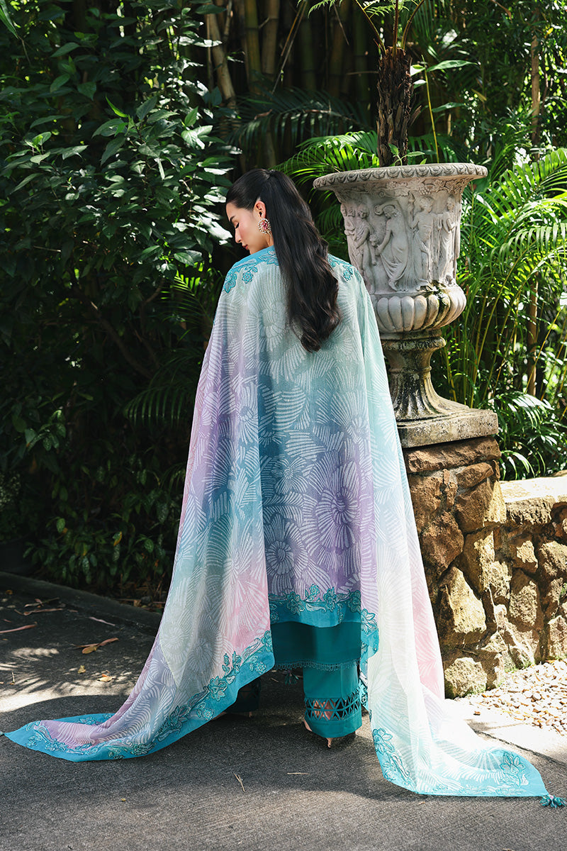 Qalamkar | Q Line Lawn Drop | RP-03 SAPPHIRE