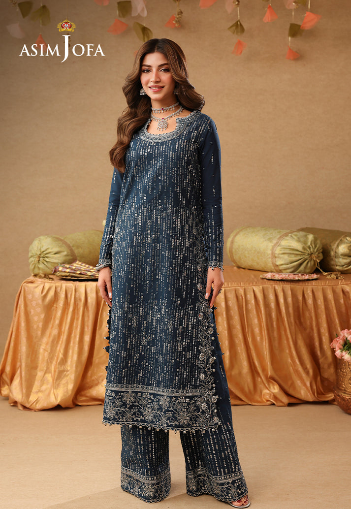 asim jofa blue dress Design 6