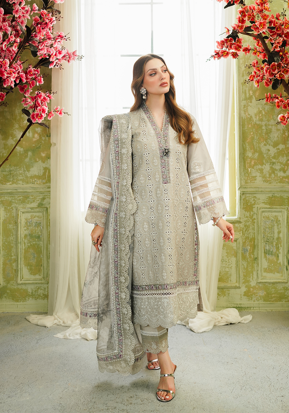 Zarqash | Tresor Luxury Lawn 24 | ZQT 002 ROSEMARY - Khanumjan  Pakistani Clothes and Designer Dresses in UK, USA 