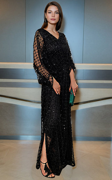 Threads and Motifs | Formal Dresses 25 | Net Embroidered Kaftan
