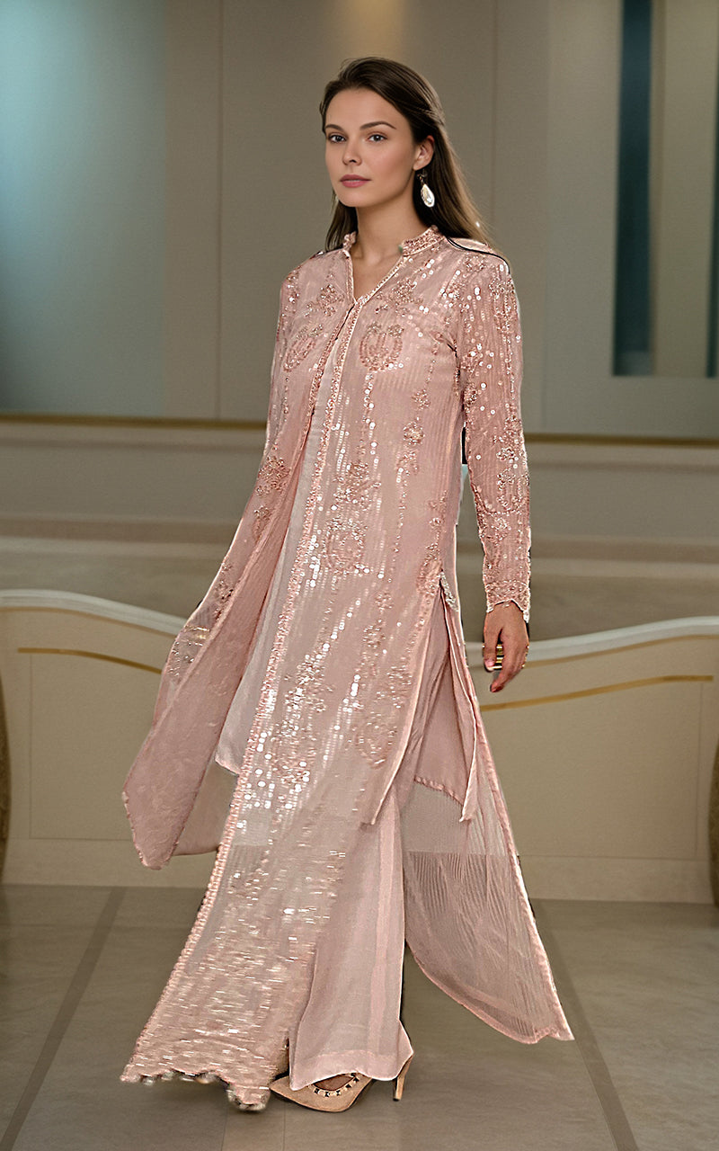 Threads and Motifs | Formal Dresses 25 | Net Embroidered Jacket With Inner