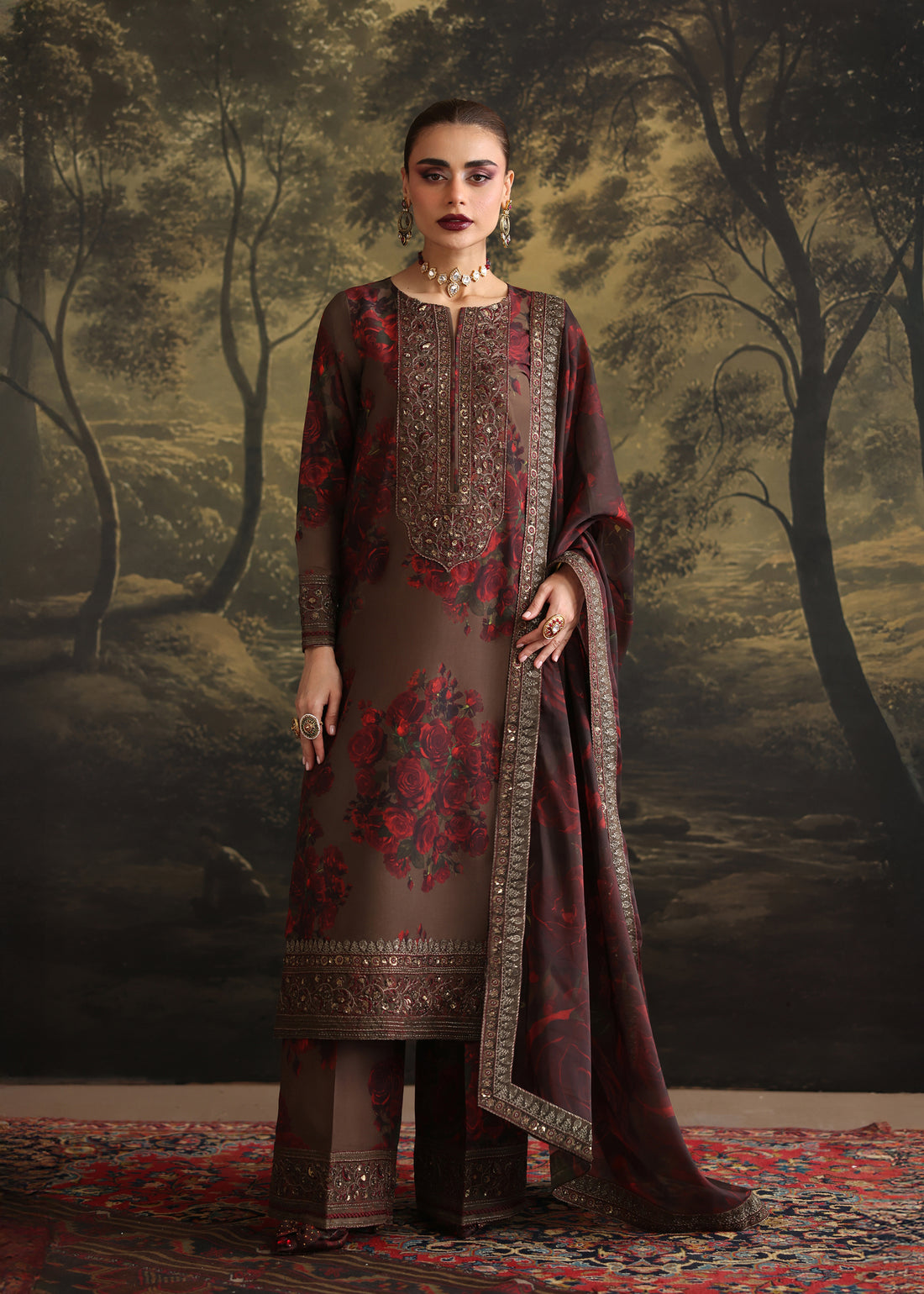 Humjoli | Rehana Luxury Collection | BROWN ROME