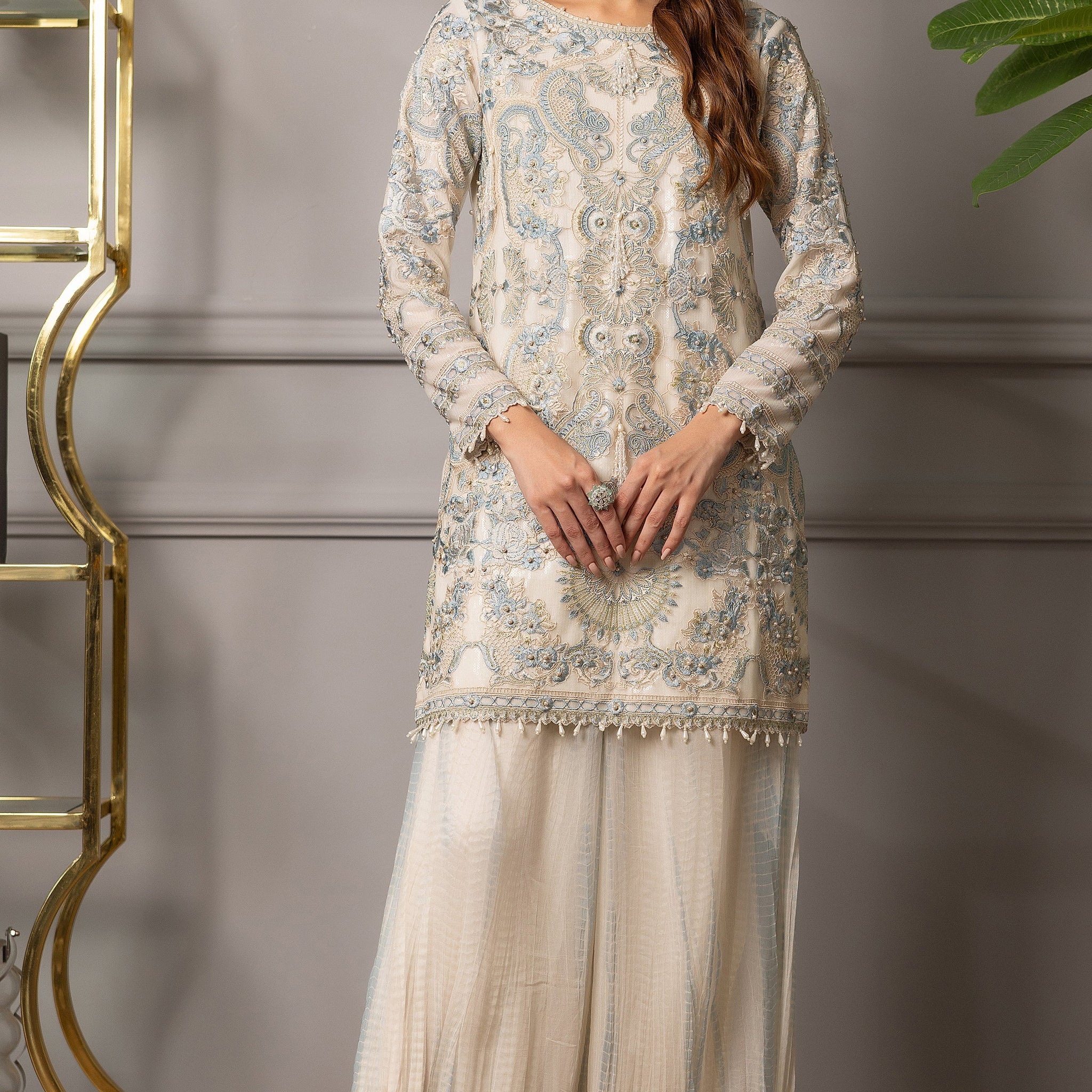 Threads and Motifs | Formal Dresses 25 | Embroidered Shirt With Gharara