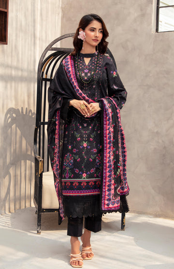 Alzohaib | Digital Printed Cambric | Colors Digital Cambric 3 Piece-CDC-2-25-01